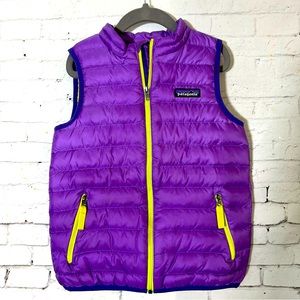 Patagonia Kids Purple Vest with Yellow Accents